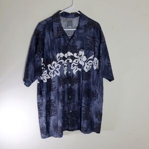 Quicksilver Men's  Tiki Hawaiian Short Sleeve Shirt Size XL